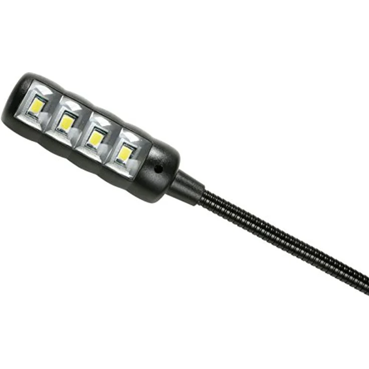 ah Stands SLED1ULTRAXLR4 Adam Hall SLED 1 Ultra 4-Pol XLR Schwanenhalsleuchte mit 4 COB LEDs schwarz  – Bild 5