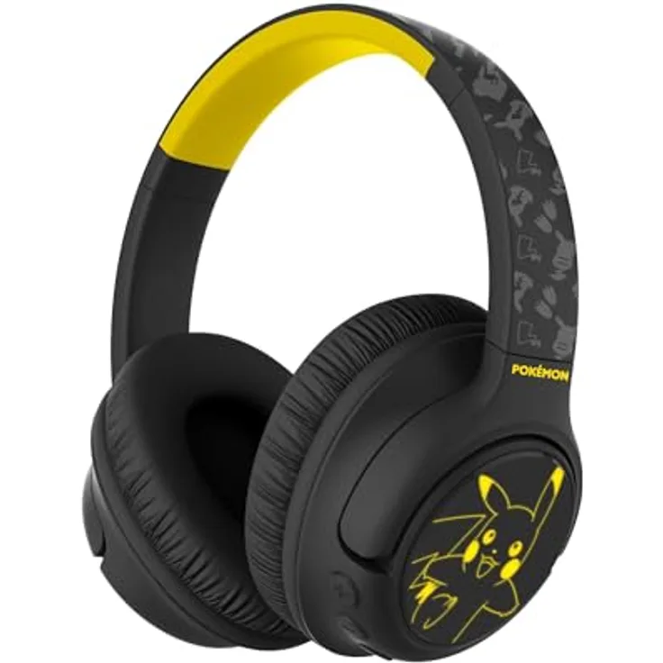 OTL Technologies Kabellose Kopfhörer Pokemon Pikachu, faltbar mit LED-Licht, Bluetooth 5.3, 50 Stunden Akkulaufzeit, für Kinder ab 8 Jahren