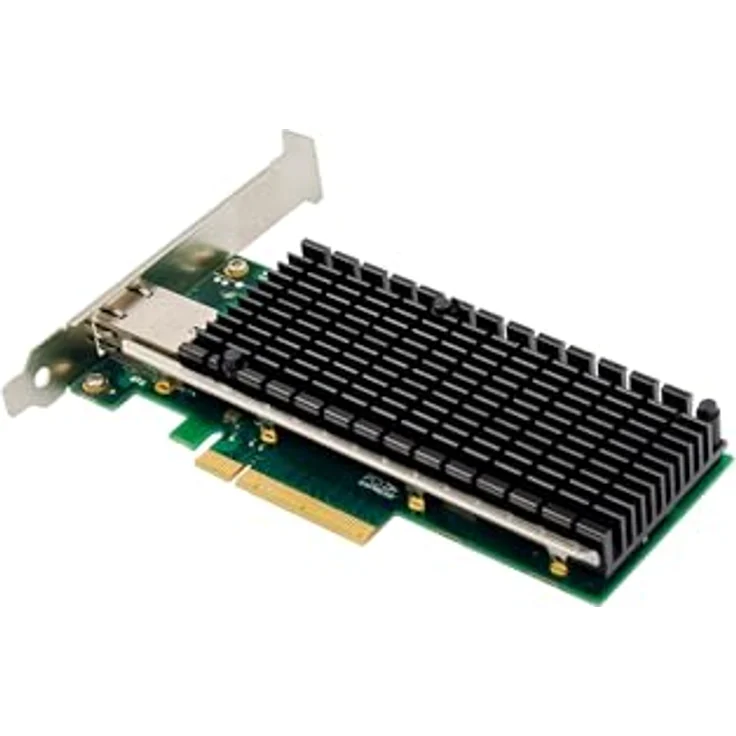 InLine 10 Gigabit Netzwerkkarte, PCIe x8, 10 GBASE-T Ethernet LAN Controller, inkl. Low Profile Slotblech, 51132A, Schwarz – Bild 3