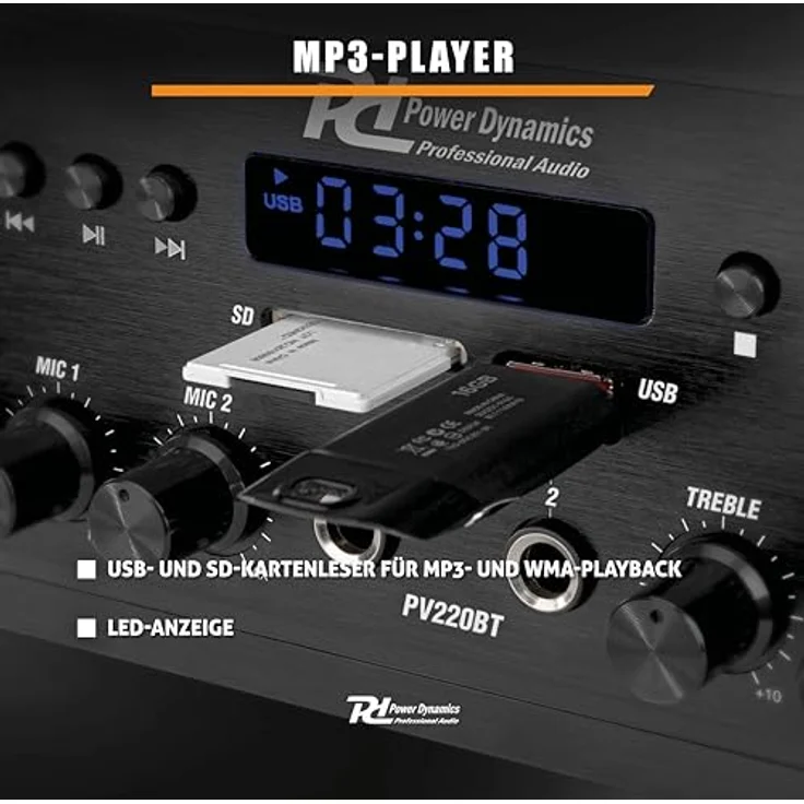 Power Dynamics PV220BT Audio-Verstärker-System 100W – Bild 6