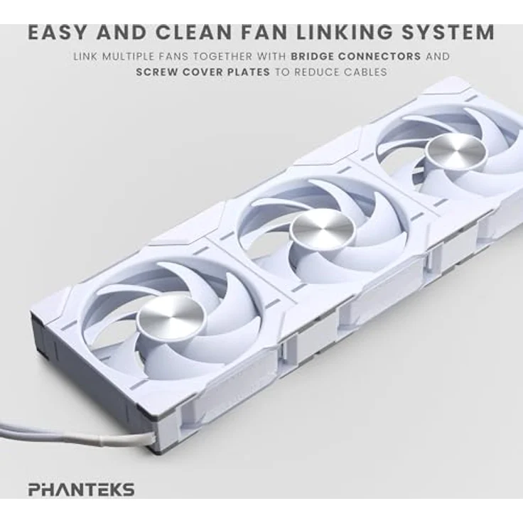 Phanteks GLACIER ONE 360D30 X2 DRGB, 360mm AiO-Wasserkühlung mit D-RGB, drei D30-Lüftern, Aluminium-Deckel – Weiß – Bild 3