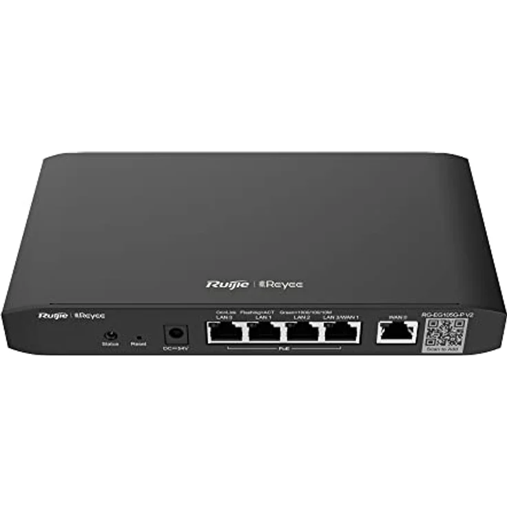 Ruijie Reyee 5-Port Cloud verwalteter PoE Router RG-EG105G-P-V2, Langlebig und robust, PCIe 4.0-Version, schwarz - Preisvergleich – Bild 4