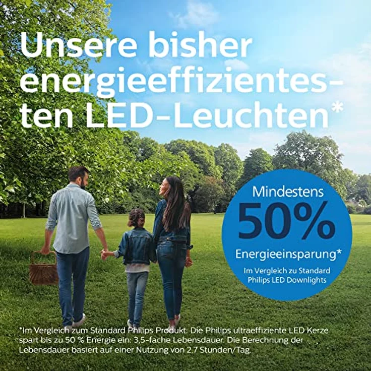 Philips Diamond Cut Ultra Effizient Gen. 2 6.5W, 150cm, 4000K, 1050 Lumen, warmweiß - Smarte Deckenbeleuchtung mit Energieklasse B – Bild 4