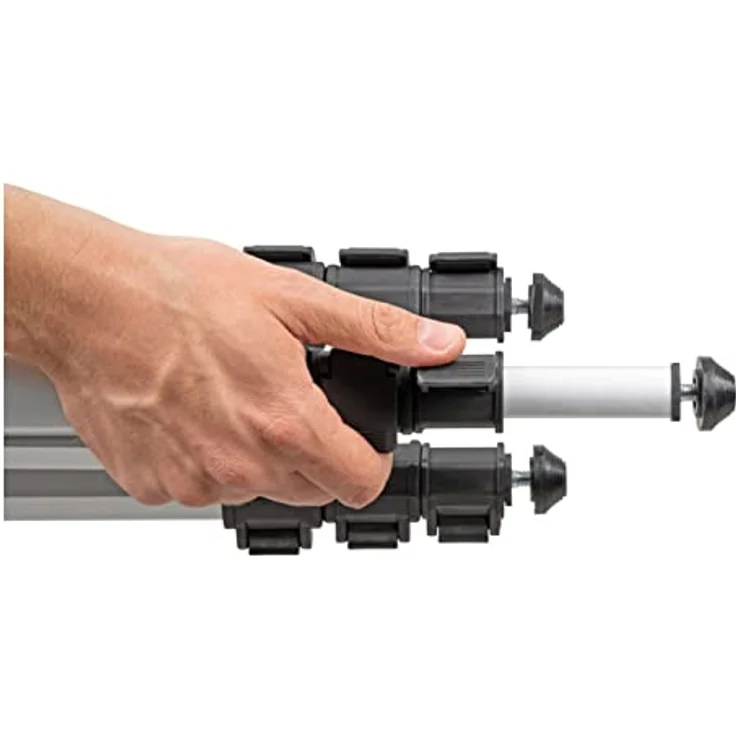 Stier STIER Stativ 250, Aluminium Baustativ mit verstellbarer Höhe von 88 bis 250 cm, für Laser und Nivelliergeräte, inkl. Tragetasche – Bild 7