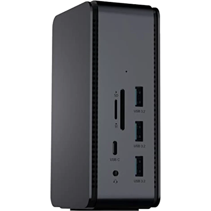 ProXtend USB4 Dual 8K Dockingstation, Dunkelsilber – Bild 1