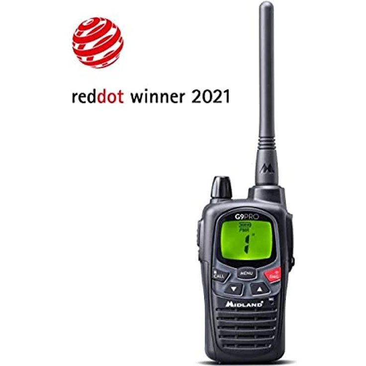 Midland G9 Pro Funkgeräte-4er Kofferset, c1385.05, 4X Walkie Talkies, wasserdicht und mit Notfallknopf, hochwertige Qualität mit sehr hoher Sendeleistung, schwarz, G9 Pro 4er Kofferset – Bild 2