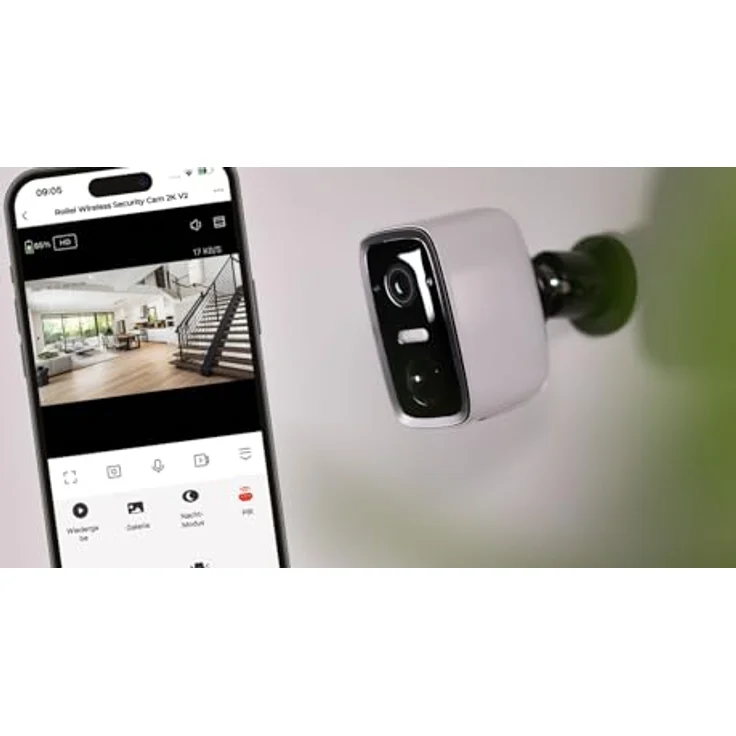Rollei Überwachungskamera Zubehör Security Cam 2K V2 wireless, kabellose 2K-Auflösung mit App-Steuerung, IP65 wetterfest – Bild 5