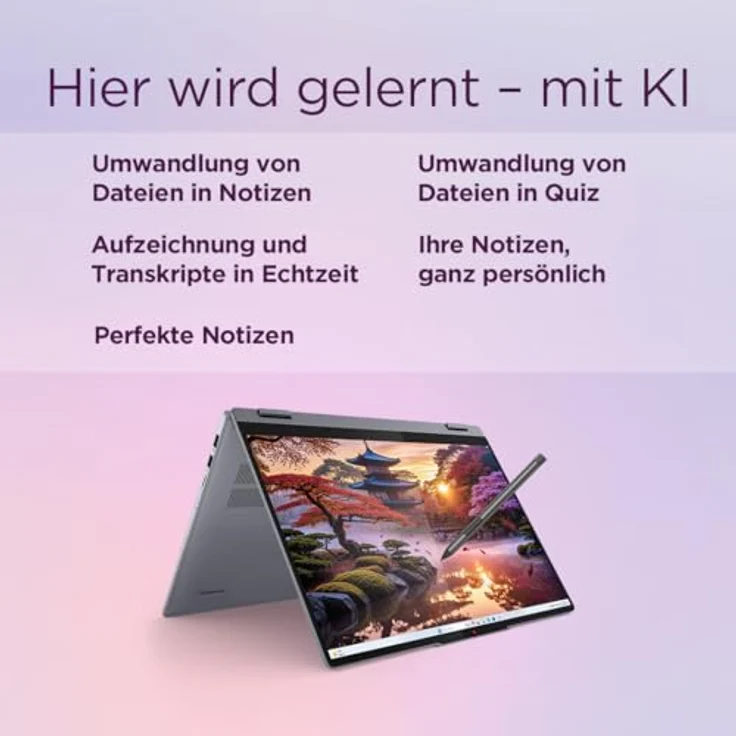 Lenovo IdeaPad 5 2-in-1 AI Laptop, 14" WUXGA Touch Display, AMD Ryzen AI 5 340, 16GB RAM, 512GB SSD, AMD Radeon Grafik, QWERTZ, Luna Grau, 3 Monate Premium Care – Bild 5