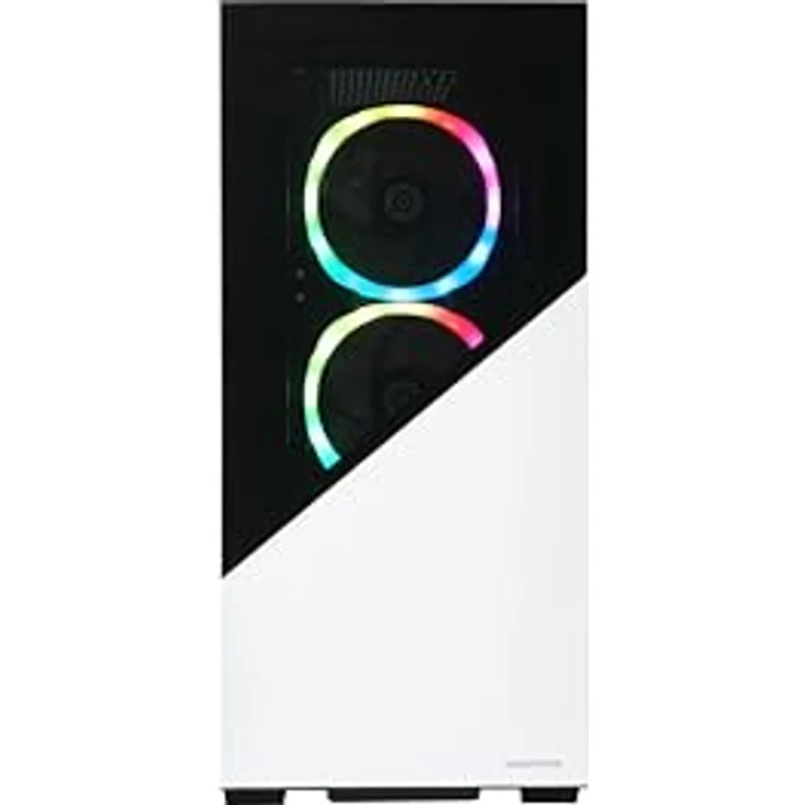 ENERMAXK8 ATX Mid Tower Gaming PC-Gehäuse Snow White aus gehärtetem Glas, inkl. 3 x ARGB PWM 12cm Lüfter - USB3.2 Gen1 und USB3.2 Type C; ECA-EK8-WW-ARGB – Bild 2