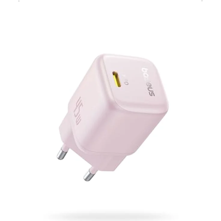 Baseus PicoGo 45W USB C Ladegerät, PD 3.0 PPS Schnellladegerät für iPhone 16/16 Pro Max, Galaxy S24 Ultra, Pixel, iPad Pro/Air, kompakt, rosa – Bild 1