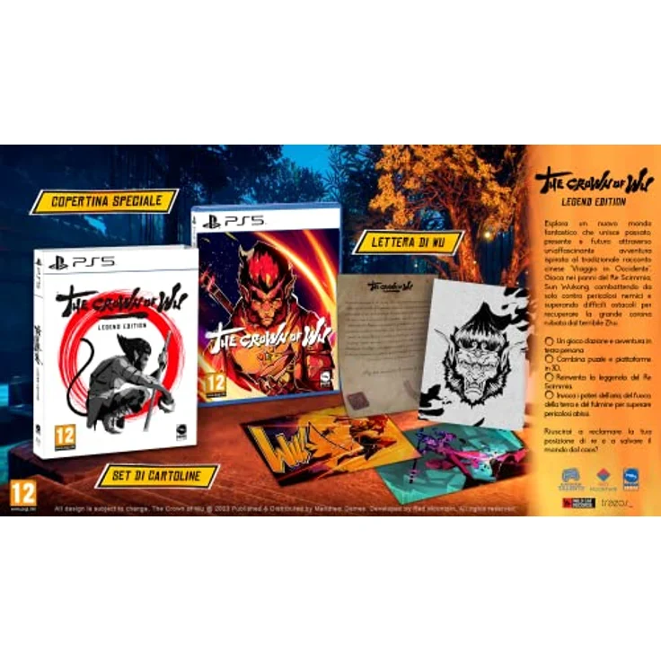 MDM MERIDIEM GAMES The Crown of Wu: Legend Edition, PS5-Spiel mit neuen Kampfsystem und Kräften von Luft, Feuer, Erde und Blitz – Bild 2