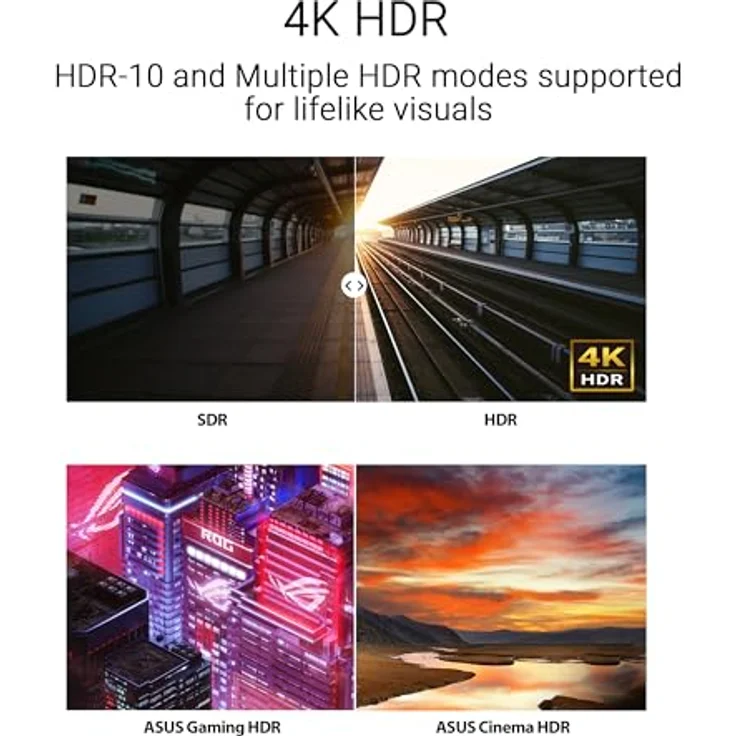 ASUS Eye Care VY27UQ - 27 Zoll 4K UHD Monitor - AdaptiveSync, HDR-10, Eye Care Plus Technik, Speaker, Schwarz – Bild 3