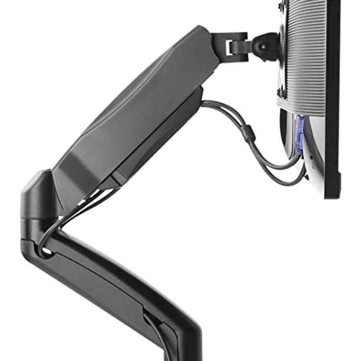 Deltaco ARM-1300, Flachbildschirm-Tischhalterung für 32 Zoll Monitore, vollbeweglich mit Gasfeder, Schwarz – Bild 5