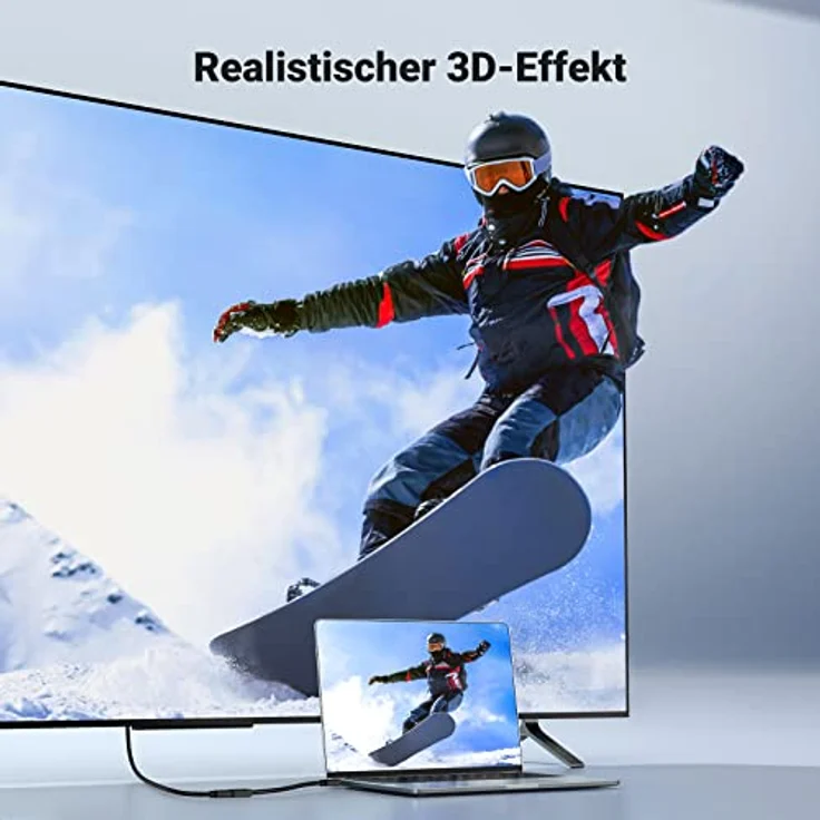 UGREEN Mini HDMI Adapter 4K Mini HDMI auf HDMI Adapter 18Gbit/s unterstützt 3D, Ethernet ARC kompatibel mit Raspberry Pi Zero 2 W, Canon Kamera(20CM) – Bild 3