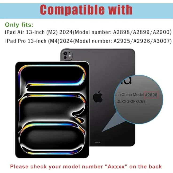ProCase 2 Stück Panzer Schutz Glas für 13" iPad Air (M3/M2) 2025/2024 & 13" iPad Pro (M5/M4) 2025/2024, 9H Displayschutzfolie, kratzfest und stoßfest, ultradünn – Bild 2