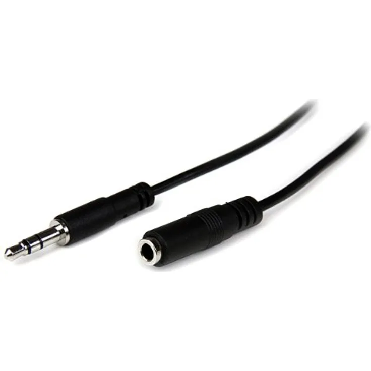 StarTech.com 2m 3,5mm Stereo Klinkenverlängerung / Audio-Verlängerungskabel - St/Bu - 3,5mm Klinkenkabel Verlängerung - Schwarz