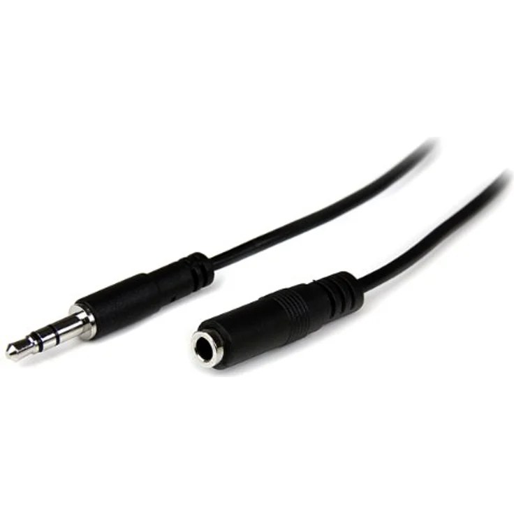 StarTech.com 2m 3,5mm Stereo Klinkenverlängerung / Audio-Verlängerungskabel - St/Bu - 3,5mm Klinkenkabel Verlängerung - Schwarz – Bild 1