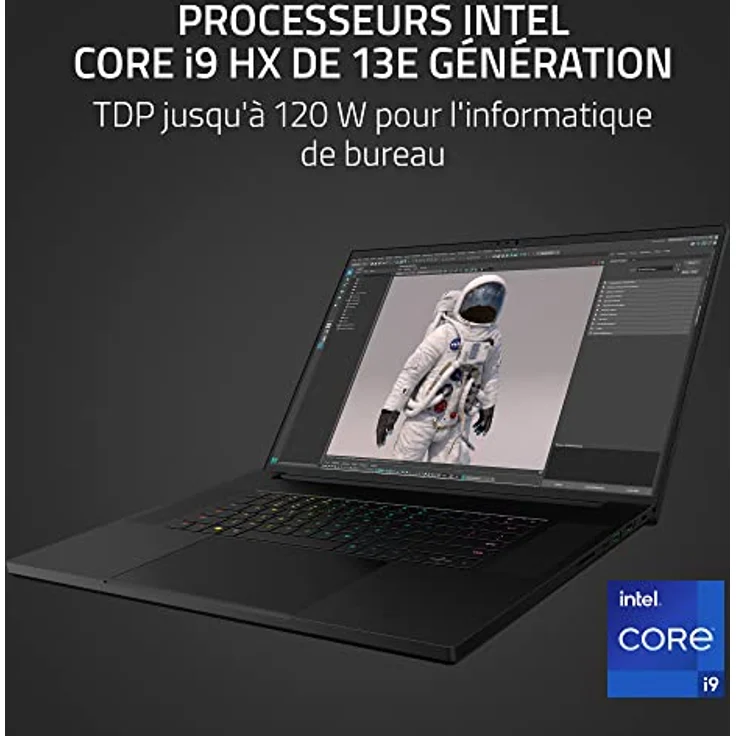 Razer Gaming Blade Laptop 18 Zoll – QHD+ 240 Hz – Core I9 13950HX – 16 GB DDR5 5600 MHz – RTX4070 – 1 TB SSD NVME (Azerty Tastatur) – Bild 4