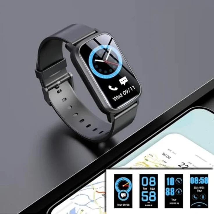 NikuTRAX GPS-Smartwatch NC92S mit Sturzerkennung, Vitalfunktionen und 1,47 Zoll HD-Touchscreen, schwarz – Bild 3