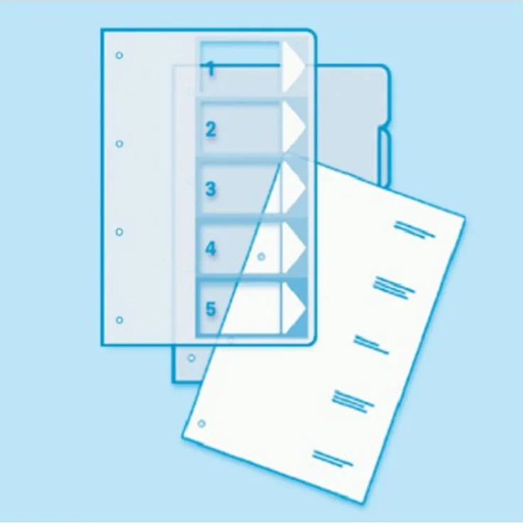 Leitz 1294-00-00 Register Kunststoff, 1-12, A4 Überbreite, 12-teilig, transparent, PC-beschriftbar – Bild 6