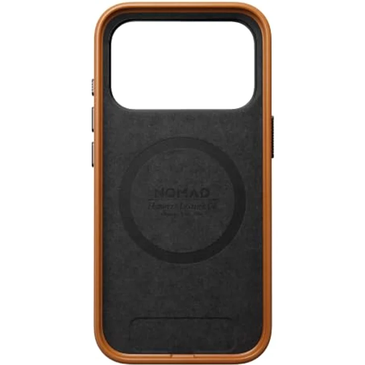 Nomad Traditional Leather Case - saddle (Horween) - für iPhone 18 Pro Max/17 Pro Max, MagSafe-kompatibel, Vollleder-Design, Mikrofaserfutter – Bild 4