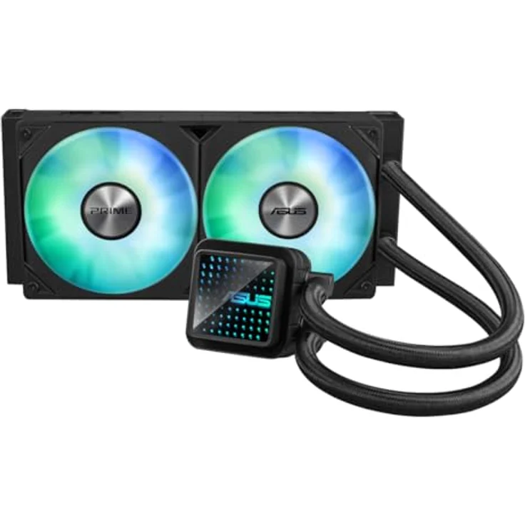 ASUS Prime LC 240 ARGB All-in-One-Flüssig-CPU-Wasserkühlung (zwei ARGB Lüfter, anpassbarer Infinity-Spiegel, 400 mm Schläuche, CPU-Sockel Intel LGA 1851, 1700, 1200, 115X, AMD AM5, AM5, futuristische Ästhetik) – Bild 3