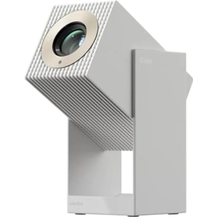 Wanbo Cube 2 Pro, Weiß Projektor mit 500 ANSI Lumen, Android TV 11 und Full HD, Gimbal-Funktion