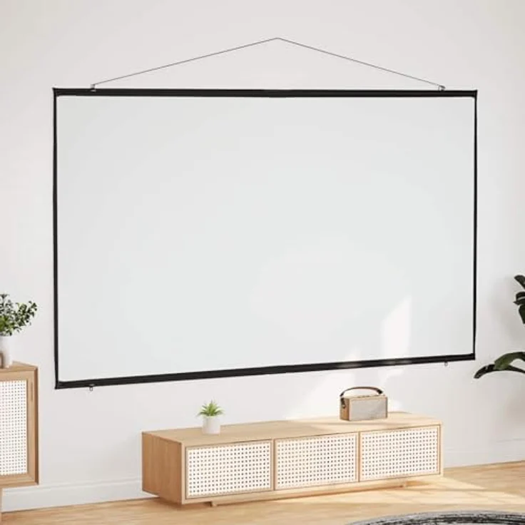 vidaXL manuelle Projektionsleinwand 120 Zoll 16:9, wandhängend, optimierte Bildqualität mit schwarzem Rand, robust und langlebig – Bild 2