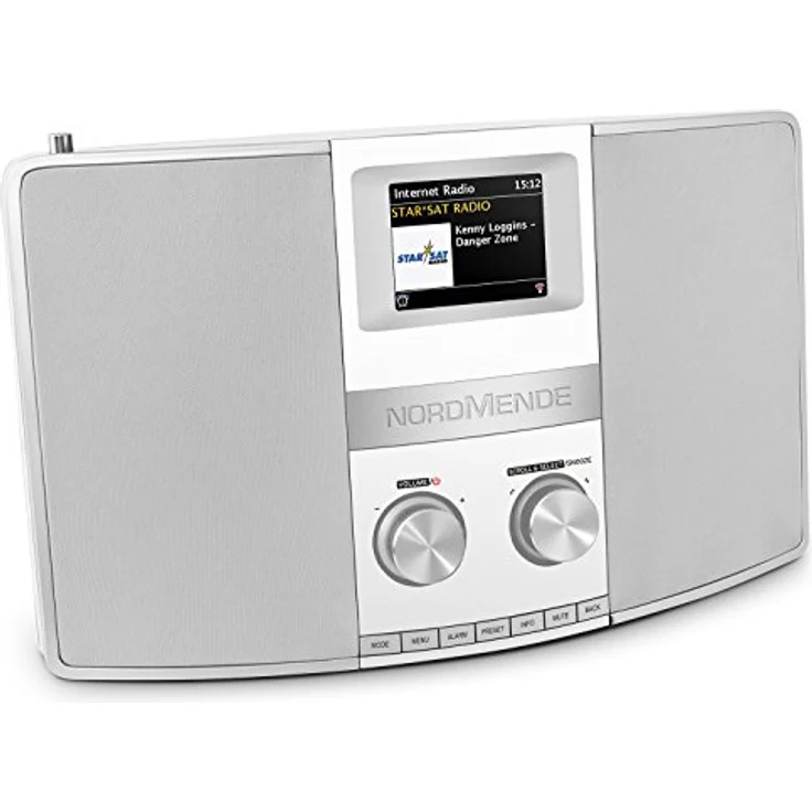 Nordmende Transita 400 Internetradio (DAB+ Radio, UKW, W-LAN, Spotify Connect, Bluetooth, NFC, Farbdisplay, Wecker, Kopfhöreranschluss, AUX-In) weiß-silber – Bild 6
