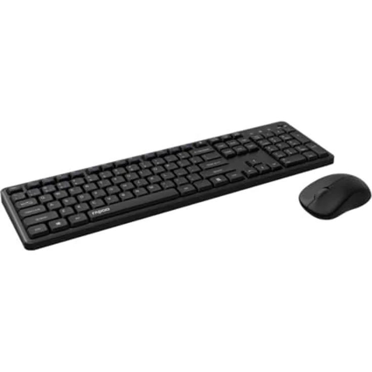 Rapoo 8150M, Kabelloses Bluetooth Tastatur und Maus Set, leise Full Size QWERTZ, dunkelgrau – Bild 1