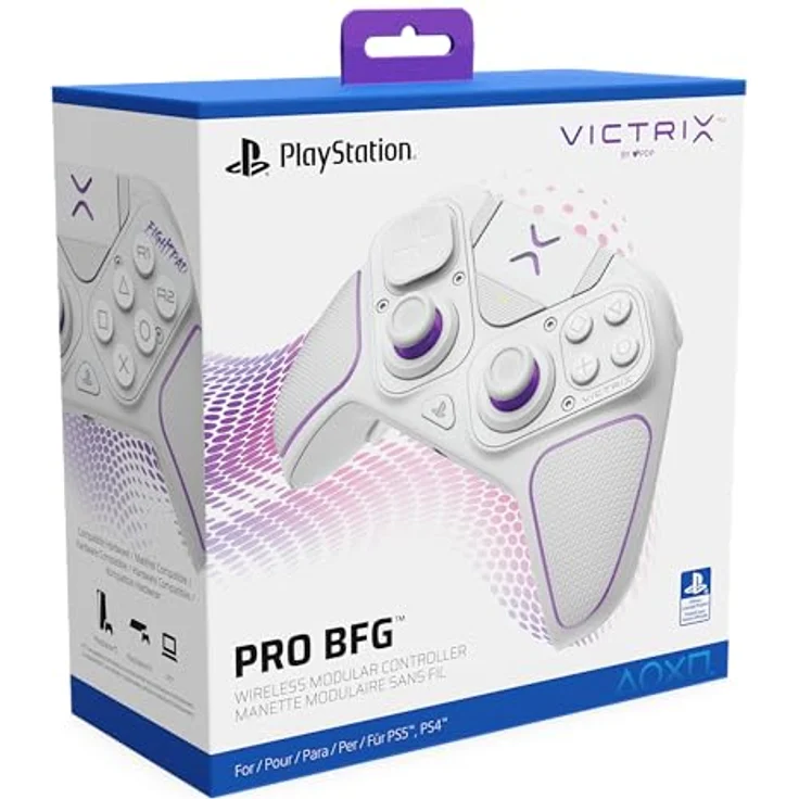 pdp Controller Victrix Pro Hybrid wireless weiß PS5, mit Wendemodul, Fight Pad-Modul, Victrix Control Hub-App und Clutch Triggers™ – Bild 10