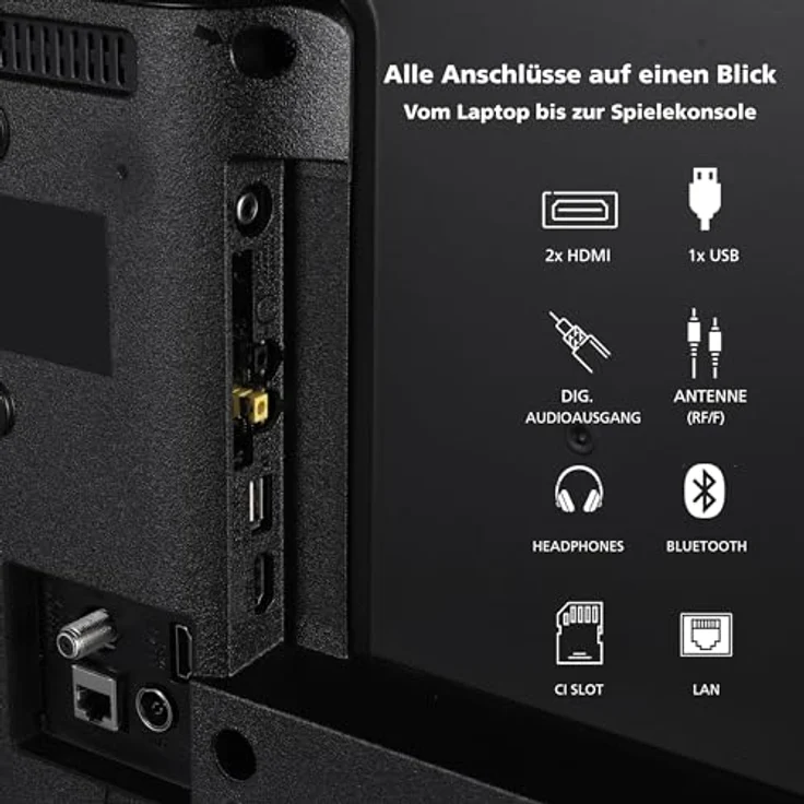 JVC 32 Zoll Fernseher Android TV (Full HD Smart TV, HDR, Triple-Tuner, Google Play Store) LT-32VAF3355 [2024] – Bild 3