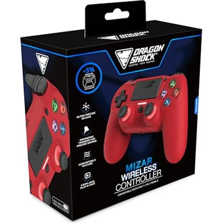 Dragonshock Mizar Gamepad für PlayStation 4, Kabellos, Bluetooth, D-Pad, Home- und Share-Button – Bild 2