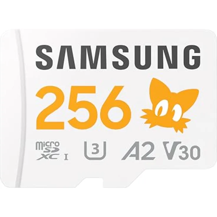 Samsung Sonic the Hedgehog(TM) microSD-Karte + SD-Adapter, 256 GB, UHS-I U3, Full HD & 4K UHD, 180 MB/s Lesen, 130 MB/s Schreiben, Handheld-Konsolen-Datenspeicher, MB-MD256SA/LC1