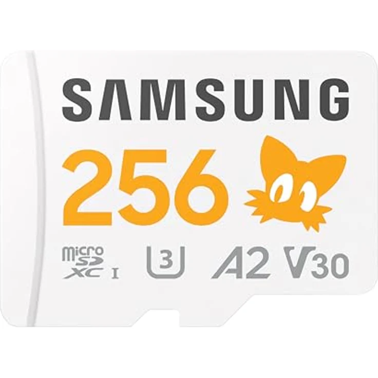 Samsung Sonic the Hedgehog(TM) microSD-Karte + SD-Adapter, 256 GB, UHS-I U3, Full HD & 4K UHD, 180 MB/s Lesen, 130 MB/s Schreiben, Handheld-Konsolen-Datenspeicher, MB-MD256SA/LC1 – Bild 1