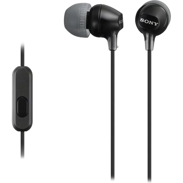 Sony MDR-EX15AP In-Ear-Kopfhörer (mit Headsetfunktion, integriertes Mikrofon) schwarz – Bild 2