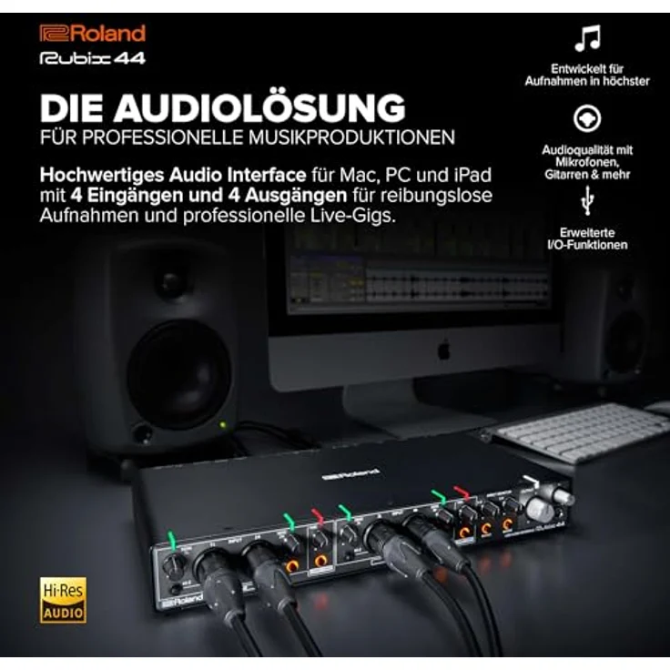 Roland RUBIX44 4-In-4-Out High-Resolution Audio-Interface - Die Hi-Res-Lösung für Homestudio-Produzenten – Bild 3