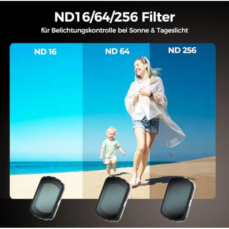 Rollei Filter-Set CPL, ND16, ND64, ND256 für DJI Osmo Pocket 3/4, Magnetisches Design, optisches Glas, leichte Handhabung – Bild 4