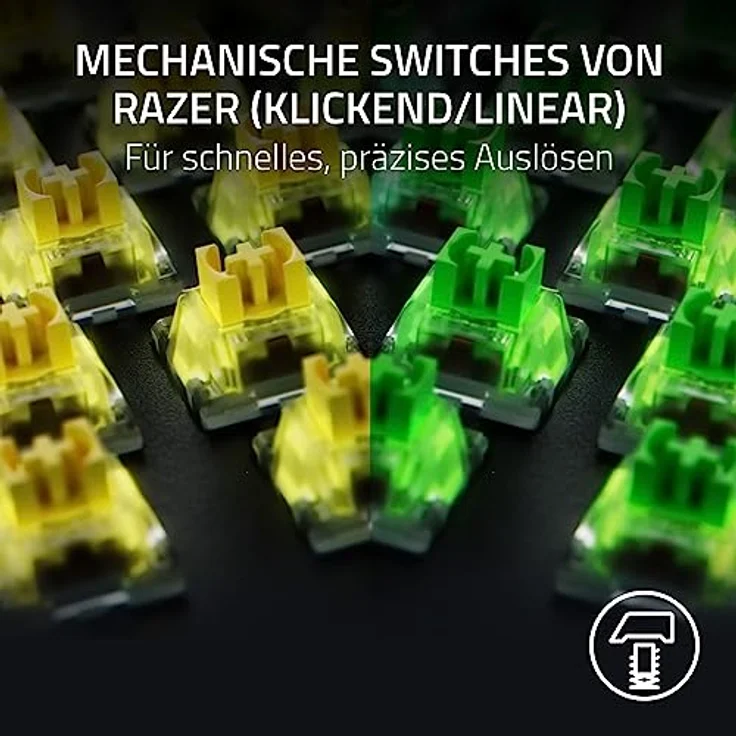 Razer BlackWidow V4 - Mechanische Gaming-Tastatur Chroma RGB (Mechanische Green Switches, 6 eigene Makro-Tasten, Doubleshot-ABS-Tastenkappen) QWERTY US-Layout | Schwarz – Bild 3
