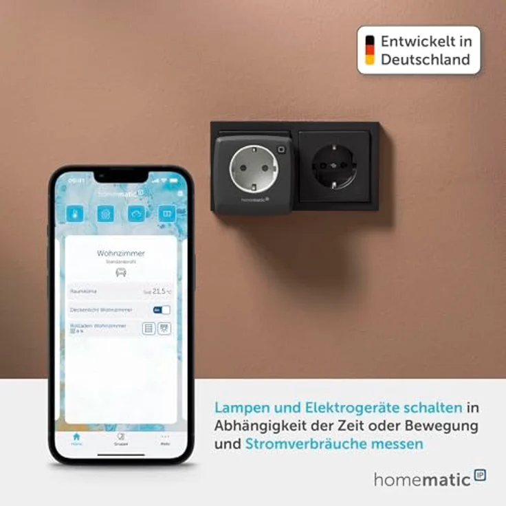 EQ-3 Smart Plug, Homematic IP Schalt-Mess-Steckdose mit Strommessfunktion, anthrazit – Bild 3