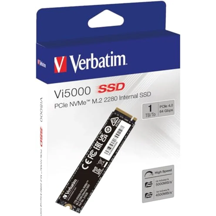 Verbatim Vi5000 M.2 SSD      1TB PCIe4 NVMe                 31826 (1000 GB, M.2 2280), SSD – Bild 3