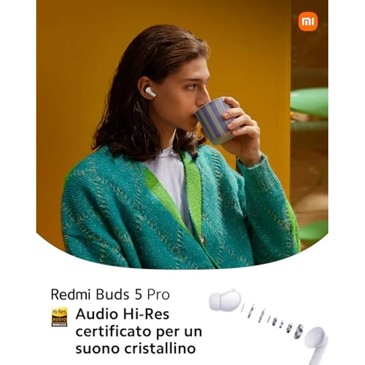 Xiaomi Redmi Buds 5 Pro Bluetooth 5.3 In-Ear Kopfhörer, 52dB aktive Geräuschunterdrückung, Bis zu 38 Stunden Akkulaufzeit, Hi-Res Audio & LDAC, Koaxial Dual-Treiber – Midnight Black – Bild 5