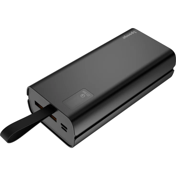 Sponge Powerbank Energy 30000 mAh, 22,5W Quick Charge, Schwarz