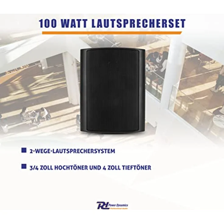 BGO50 Lautsprecher-Set 120W 5,25'' Woofer 3-4'' Tweeter weiß Schwarz, 100 W – Bild 3