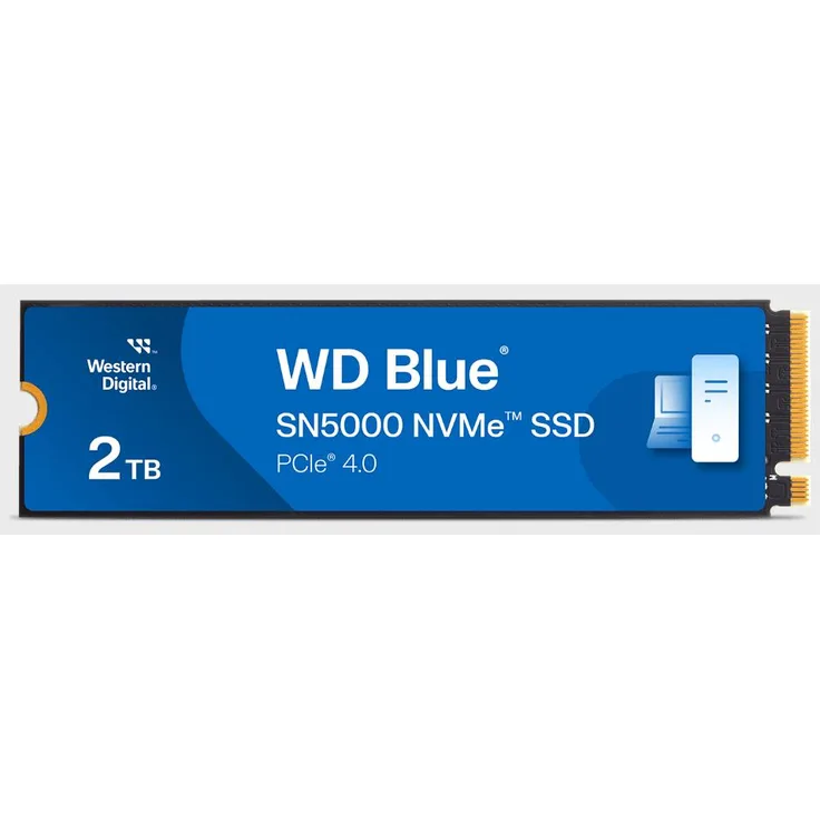Sandisk WD Blue SN5100 NVMe 2TB (2000 GB, M.2 2280), SSD mit 7100 MB/s Leserate und 6700 MB/s Schreibrate