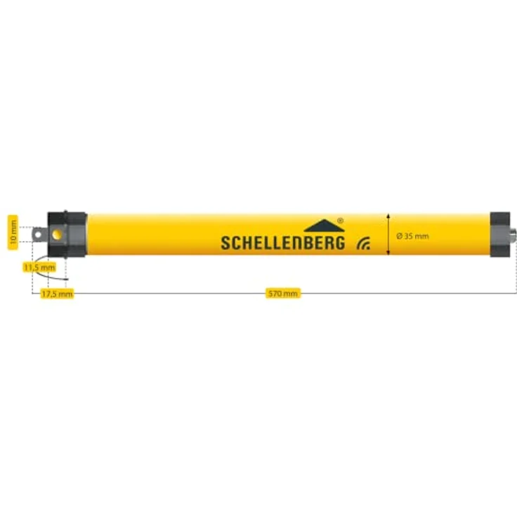 Schellenberg Funk-Rollladenmotor Mini Premium 10 Nm für 40 mm Achtkantwelle, Smart Home-kompatibel mit Funksteuerung, Hinderniserkennung und Sprachsteuerung – Bild 6
