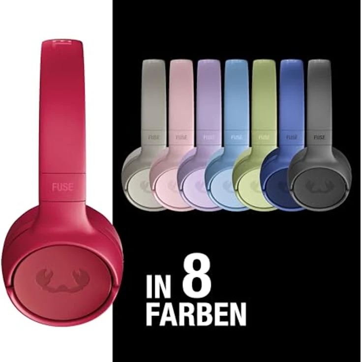 Fresh n Rebel Code Fuse, Kabelloser Ohraufliegender Bluetooth Kopfhörer mit 30 h Laufzeit, Berry Red – Bild 6