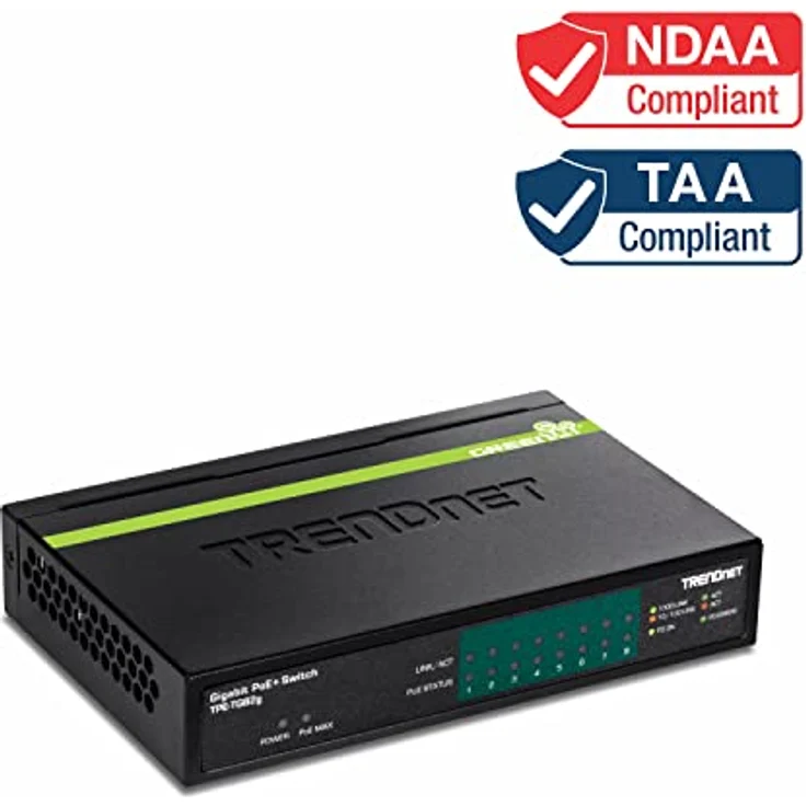 TRENDnet 8-Port GREENnet Gigabit PoE+ Switch, 61W PoE Leistung, 16 Gbit-s Schaltkapazität, Plug N Play, TPE-TG82G – Bild 4