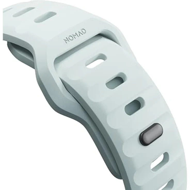 NOMAD Sport Band V2, Uhrenarmband für Apple Watch 38/40/41mm, strapazierfähig und wasserfest, leuchtet im Dunkeln, Icy Blue Glow – Bild 5