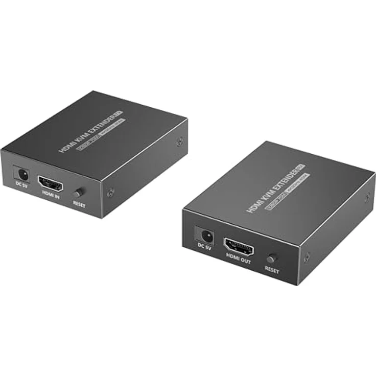 PremiumCord HDMI KVM Extender, UHD 4K 2160p 30Hz über CAT6/6A/7 bis zu 70m, USB-Übertragung, HDCP 1.4, HDR 10, Metallgehäuse, ohne Verzögerung – Bild 2